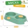 Double plastic bowl 29.5 x 16.5 x 5 cm, olive
