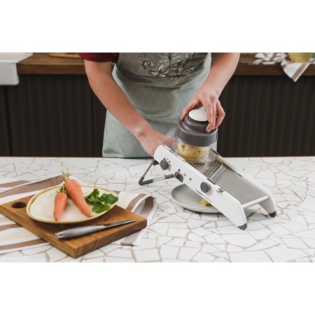 Magistro stormy vegetable engine, with a controlled cutting angle, stainless steel, 35 × 15 × 14 cm, white color-11
