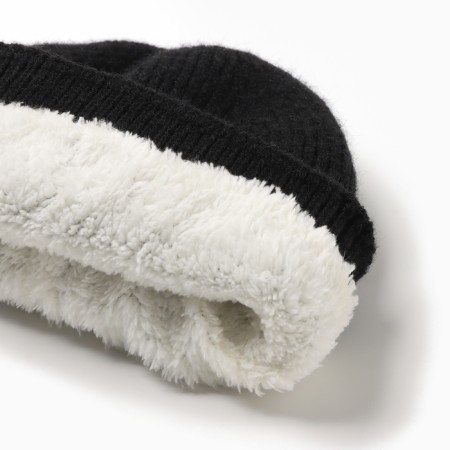 Children's hat minku, black color, rr 48-50-1