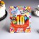 Candle for cake jubilee "10", red, 8 cm