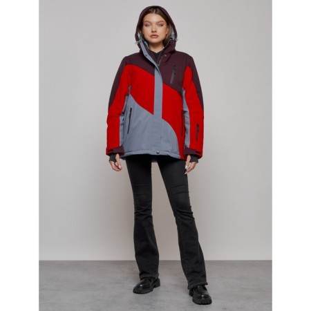 Ski jacket female, size 56, red color-16