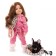 GOTZ doll "Hannah", with a black dog, size 50 cm