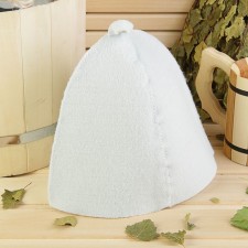 White Bath cap, felt