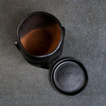 Pot - organizer "Head" Black, 3 l/ 24x19cm-2