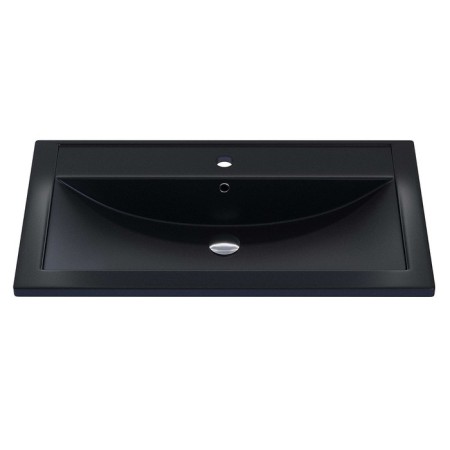 Sink uperwood Foster Quartz 80 cm, quartz, black matte, space-2