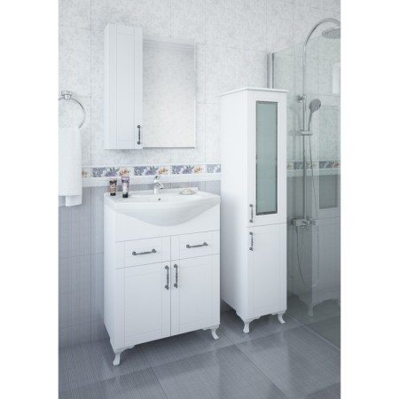Gloria 65 cabinet, white gloss color, with a sink "Dreya 65"