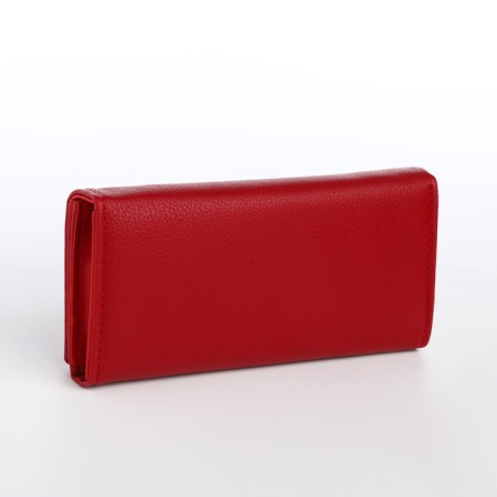 Women's wallet on magnet, red color-1