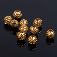 Crimp (clamping bead) SM-396 (set 10 pcs.), 8 mm, color gold
