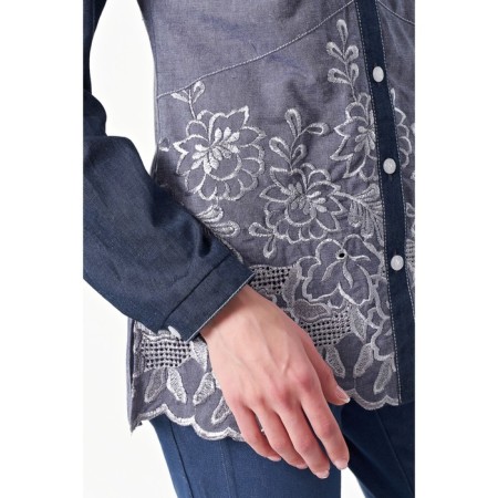 Female shirt, size 42, blue, blue color-7