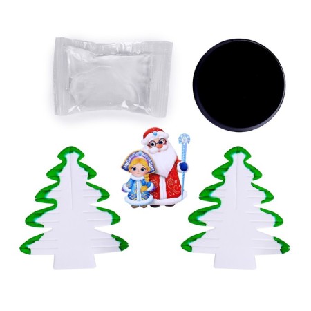 Set for experiments "New Year's Crystals", Santa Claus and Snow Maiden-2