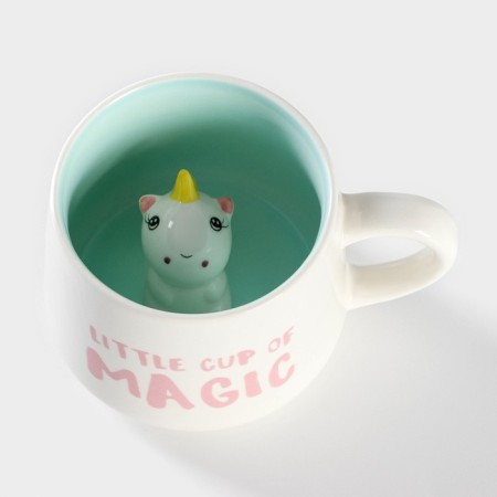 Ceramic mug "Surprise. Unicorn ", 350 ml, white color
