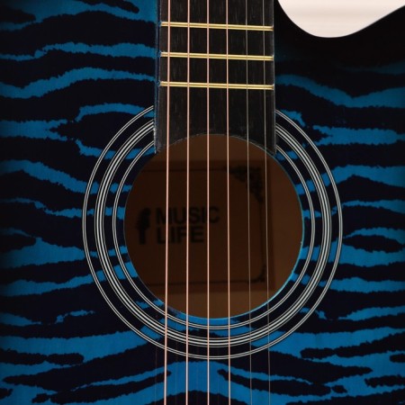 Акустическая гитара Music Life QD-H38Q-hw, синяя-2