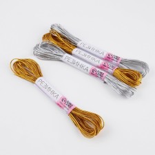Hells hats, 1 mm, 7 m, 4 pcs, gold/silver color