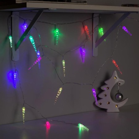 Garland “thread” 3 m with nozzles “icicles 7.5 cm”, ip20, transparent thread, 20 LED, glow of multi, AAH3-3