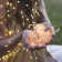 Garland "Mishura" 1 m dew, IP20, silver thread, 20 LED, glow warm white, CR2032x2