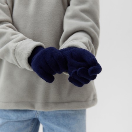 Children's gloves minku "plain", col. Blue, rr 16 (10-12 years)-1