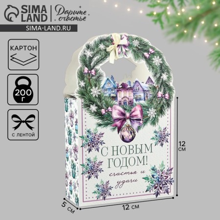 Box the team "New Year's Wreath" 18.4 x 30.4 x 7.3 cm, New Year