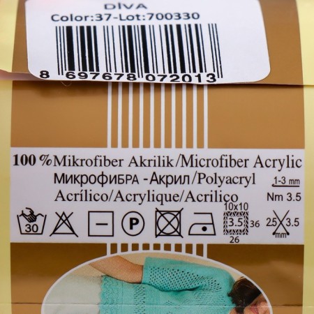 Yarn "Diva" 100% microfiber 350m/100g (37)-3