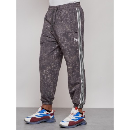 Joggers male, size 54, dark gray color-5