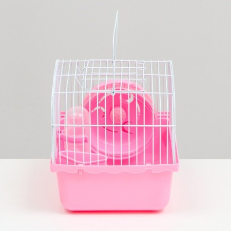 The cage for rodents "Pigzon", 23 x 17 x 17 cm, pink-2