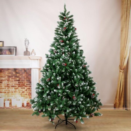 Christmas tree "hoarse with berries" metal stand, 210 cm d of the lower tier 135 cm 1100 branches