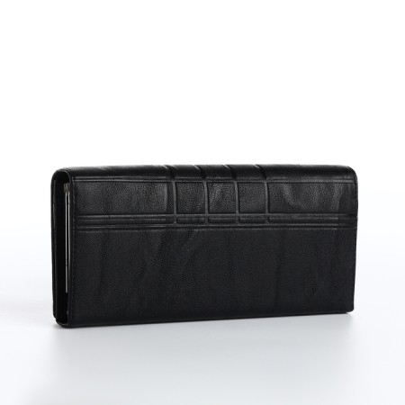 Women's wallet on a magnet, black color-1