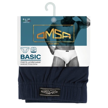 Panties Slips men's Omsa Classic 1223, size 44, color Blu Scuro-2