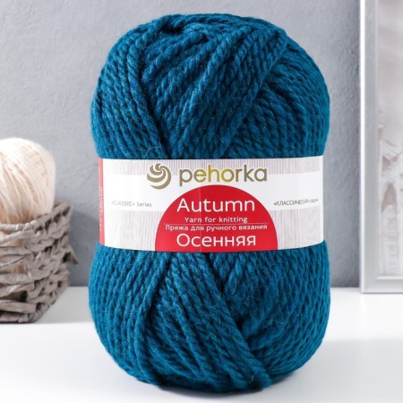 Autumn yarn 25% wool, 75% pan 150m/200g (14-Morskaya wave)
