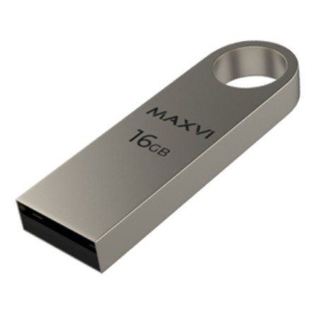USB flash drive 16 GB MaxVi MK Metallic Silver Monolith, metal / FD16GBUSB20C10MK