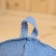 Sheepskin bath cap, blue felt
