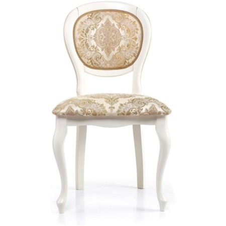 Wooden chair Adriano Buke/Fabric, milk/beige 50x54x96 cm-4