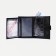 Male purse on the button, 3 in 1, for autocrains, for passport, for bills, black color
