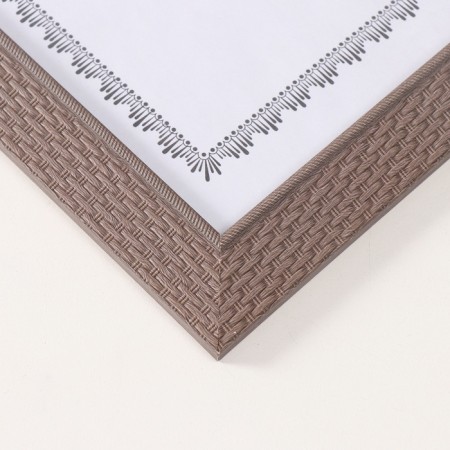 Photo frame Plastic format A4 "Basket weaving" beige 24.4x33.1 cm-1