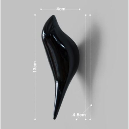 Nast-light decor "Bird" 13 x 4 cm, black-4
