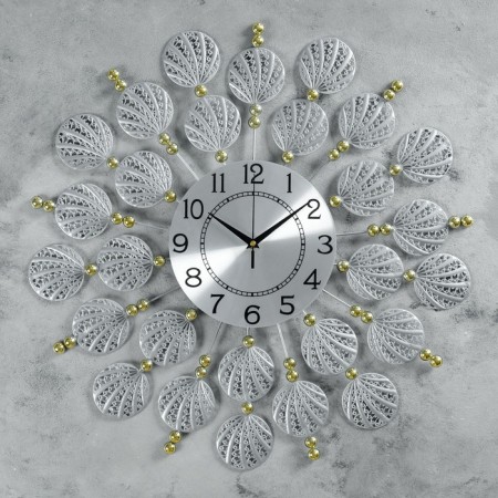 Wall clock, series: openwork, "shells", d-59 cm, dial 22 cm