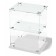 Desktop window, 1 shelf, 400 × 300 × 500, chipboard, glass color white
