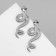 Earrings Metal "Snake" Fixed desire, color silver