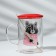 Glass mug with a spoon and lid "Raccoon", 470 ml