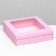 The box is folding, the lid is, pink, with a window 30 x 30 x 8 cm