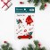 Paper stickers Ho-Ho-HO, 11 x 18 cm, New Year