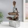 Souvenir Polystone stand "African" silver circles 20x12x30 cm