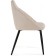 Stool on a metal frame fus metal/fabric, black/beige 58x50x85 cm