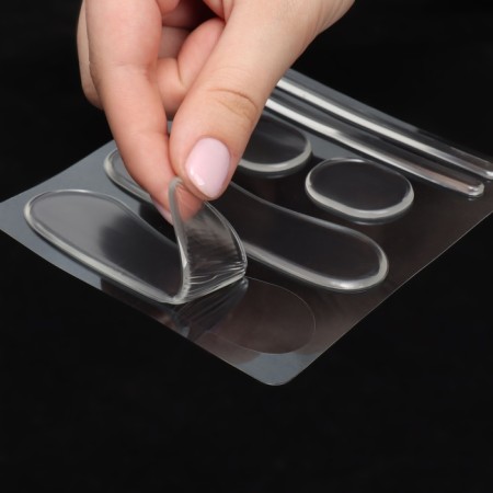 A set of pillows, five -core and shoe straps, on a glue base, silicone, 6 pcs, the color is transparent-4