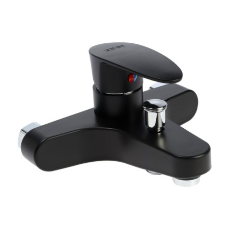Bath mixer Zein Z3676, single-leaf, without shower set, ABS plastic, black