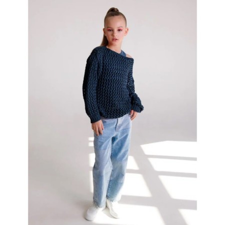 Свитер для девочки Amarobaby Knit Trend, рост 152 см, цвет синий-5