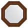 Mirror in the baguette frame, aged bronze with an ornament of 120 mm, 82.6x82.6 cm