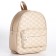 School backpack of artificial leather with a pocket NK 27x23x10 cm, beige color
