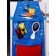 Pockets in the kindergarten "Tigerok", for a children's locker, 83x24 cm, blue