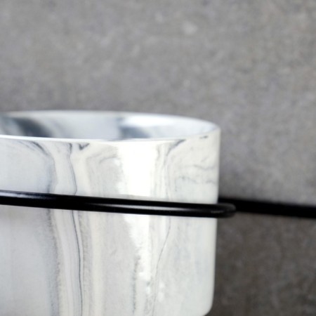 Nasty Pot "Sally" with a black stand, 17x8x17cm-5