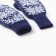 Double female mittens, color T. Sinius, river 18